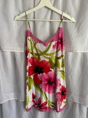Bisou Bisou Y2K Tropical Flower Chemise